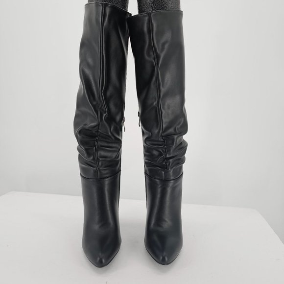 Black Patent Slouchy Boot - Picture 2 of 10